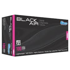 Black Nitrile Powderfree Gloves (Medium)