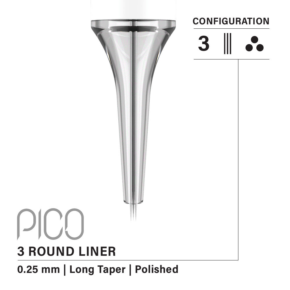 Vertix PICO 3 round liner .25 long taper
