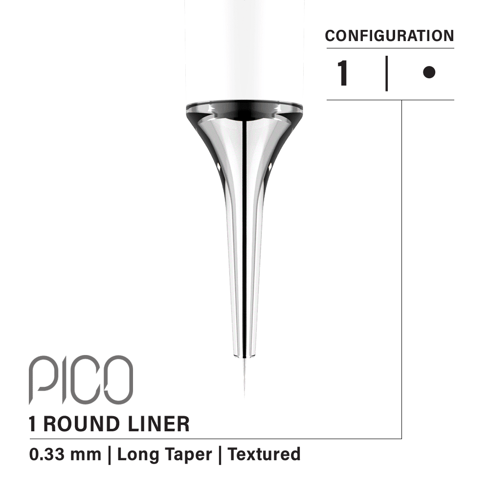 Vertix PICO 1 round liner .33 Long Taper TEXTURED
