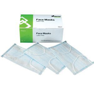 White face masks (50 pieces)
